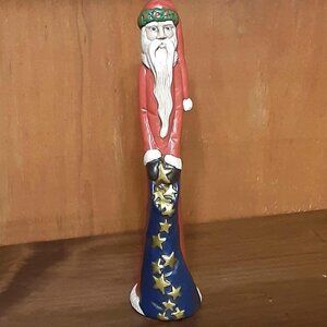 Vintage Whimsical Pencil Santa Clause Christmas Ceramic figurine Holiday Decor